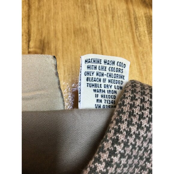 LL Bean Mens Houndstooth Long Sleeve Polo Shirt Size L Grandpa Preppy Old Money - Picture 6 of 8